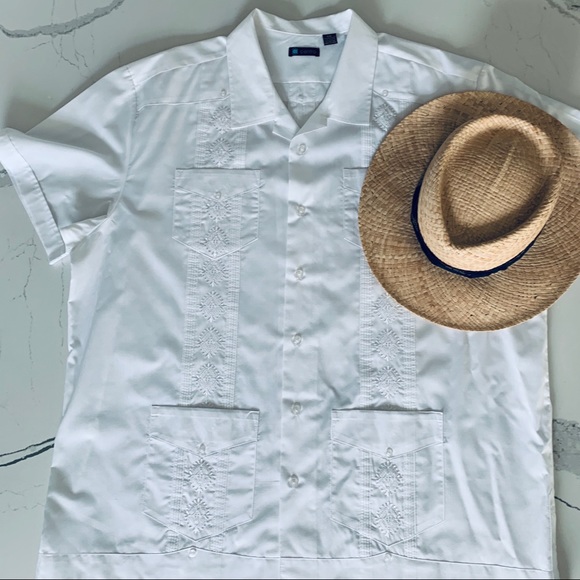 Centro Other - Centro Cuban Embroidered Camp Shirt White XXL